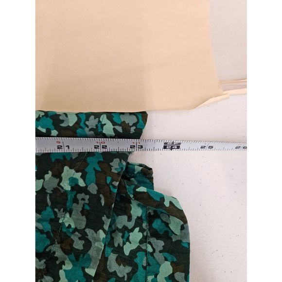 Vintage Mario Forte Green Silk Floral Top 8 - Picture 8 of 8